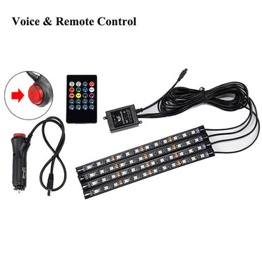 Car LED Lights RGB Voice Remote